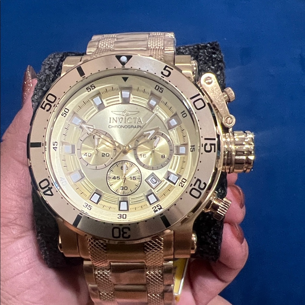Invicta Gold Chronograph Dive Watch